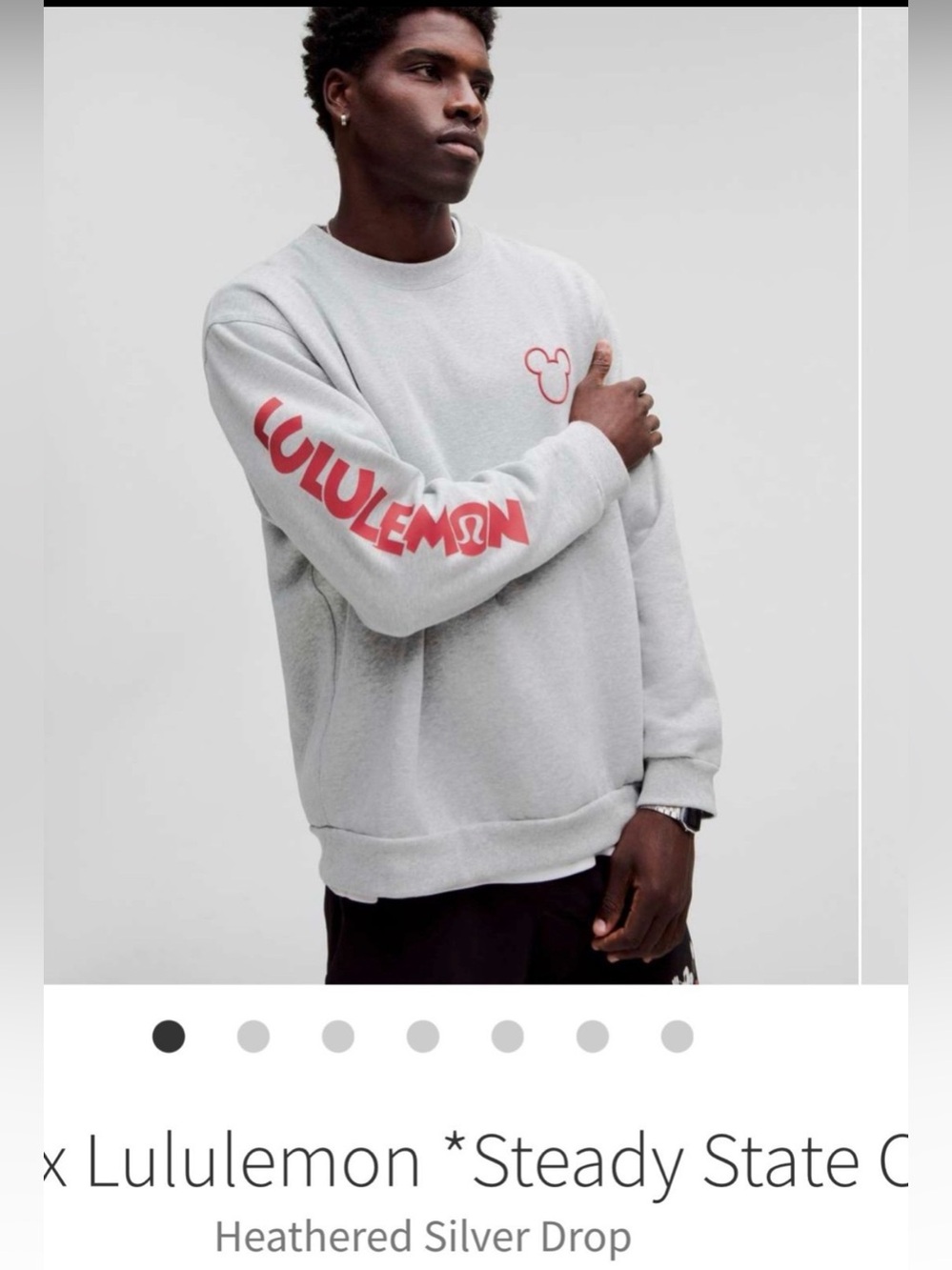 Lululemon X Disney  *Steady State Crew Top